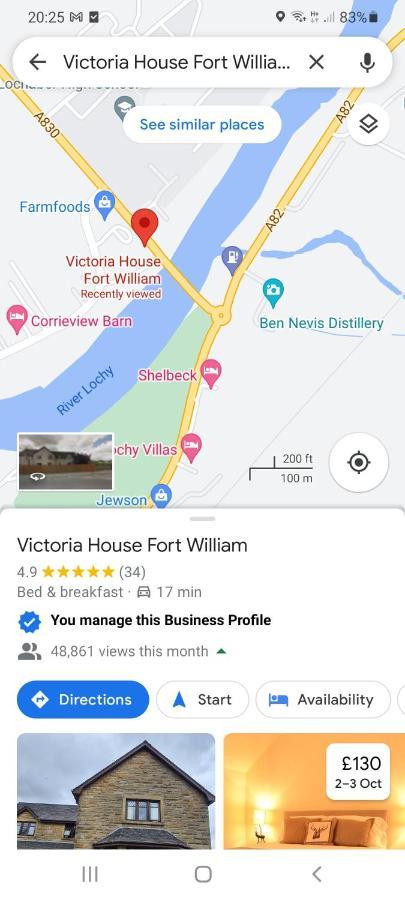 Victoria House Bed And Breakfast Fort William Ngoại thất bức ảnh